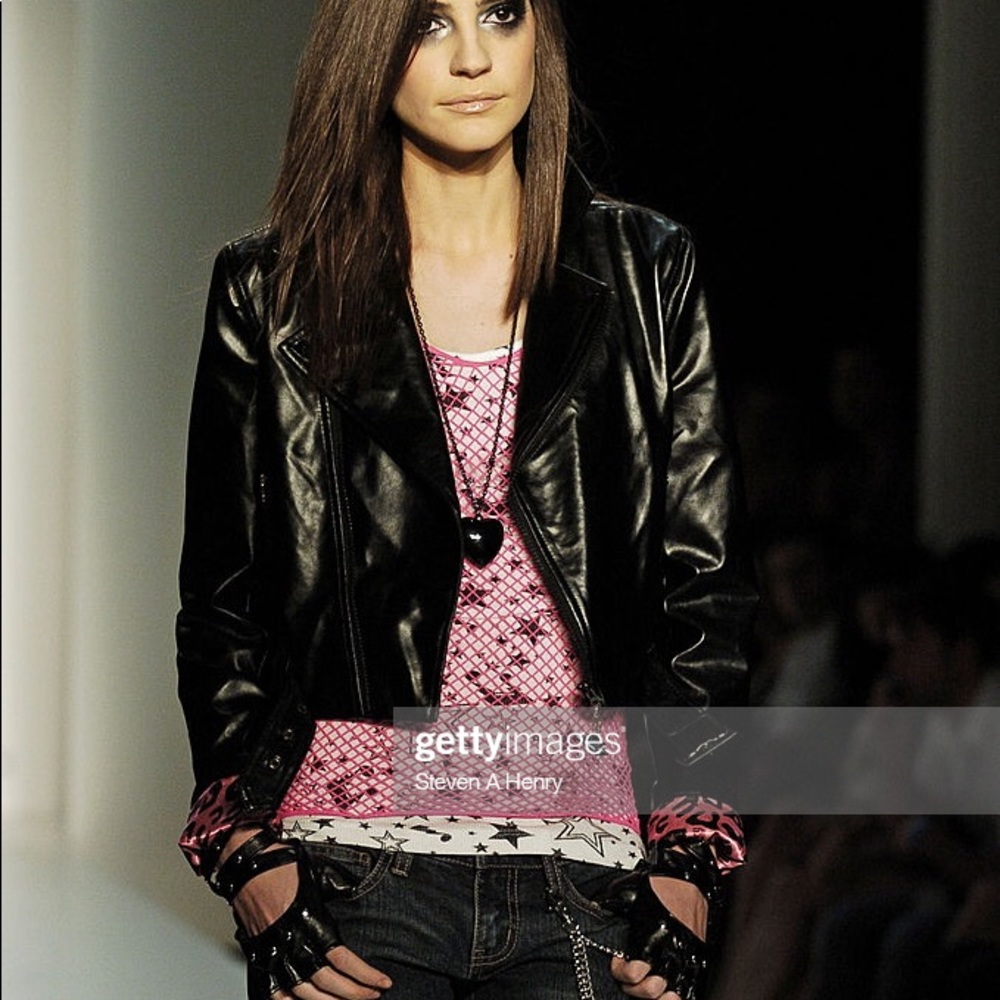 New Avril Lavignes Abbey Dawn Leather Biker Jacket - Picture 9 of 12
